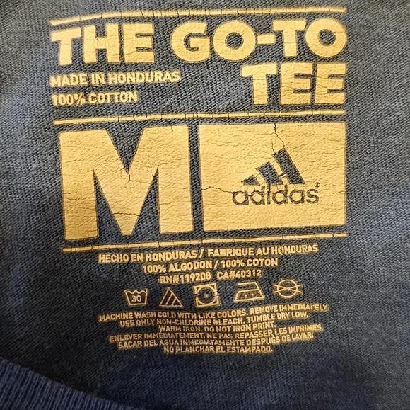 Adidas Blue UCLA Bruins Football Tee. Size:M - Picture 2 of 4